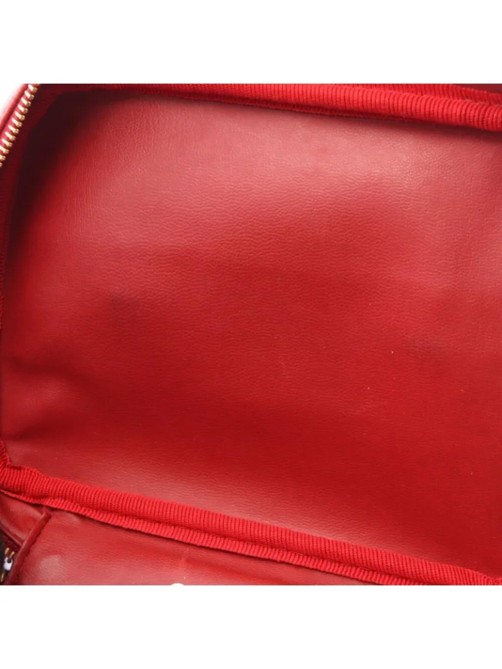Chanel Handbag CC Logo Red Caviar Leather CC